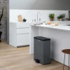 Curver Deco Bin Duo Mülleimer - 26L+ 26L - mit Pedal, cool grey