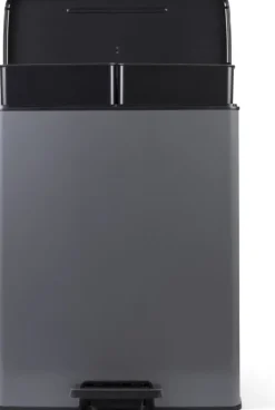 Curver Deco Bin Duo Mülleimer - 26L+ 26L - mit Pedal, cool grey