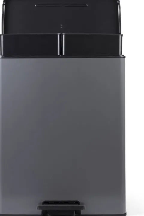 Curver Deco Bin Duo Mülleimer - 26L+ 26L - mit Pedal, cool grey