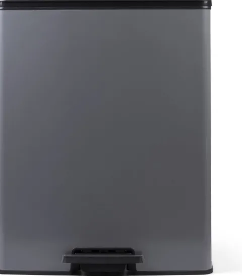 Curver Deco Bin Duo Mülleimer - 26L+ 26L - mit Pedal, cool grey