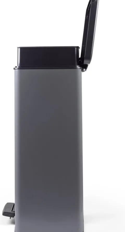 Curver Deco Bin Duo Mülleimer - 26L+ 26L - mit Pedal, cool grey