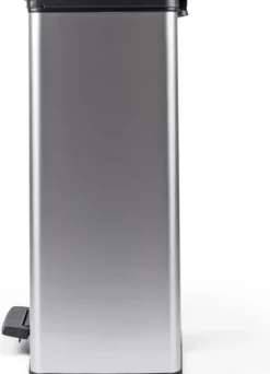 Curver Deco Bin Duo Mülleimer - 26L+ 26L - mit Pedal, metallic