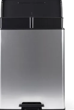 Curver Deco Bin Duo Mülleimer - 26L+ 26L - mit Pedal, metallic