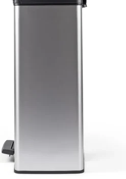 Curver Deco Bin Mülleimer - 65L- mit Pedal - metallic