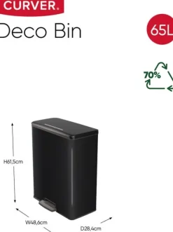 Curver Decobin Mülleimer - 65L - Schwarz