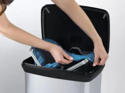Curver Deco Bin Treteimer - 50L - Silber Metallic