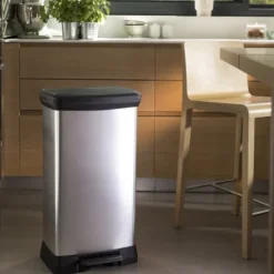 Curver Deco Bin Treteimer - 50L - Silber Metallic