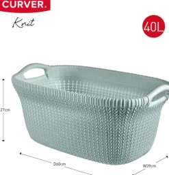 Curver Knit Wäschekorb 40l - 2 Stück