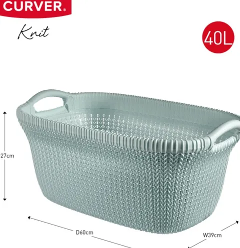 Curver Knit Wäschekorb 40l - 2 Stück