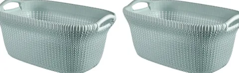 Curver Knit Wäschekorb 40l - 2 Stück