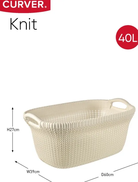 Curver Wäschekorb Knit - 2er Set