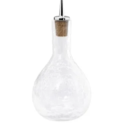 Dash-Bottle, Bitterflasche - Craquelé Glas mit verchromten Ausgiesser