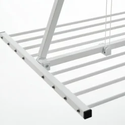 Decken-Wäscheständer Foxydry Mini 152 cm aus Aluminium – seilzugbetrieben, platzsparend, Trockenlänge 11.5 m