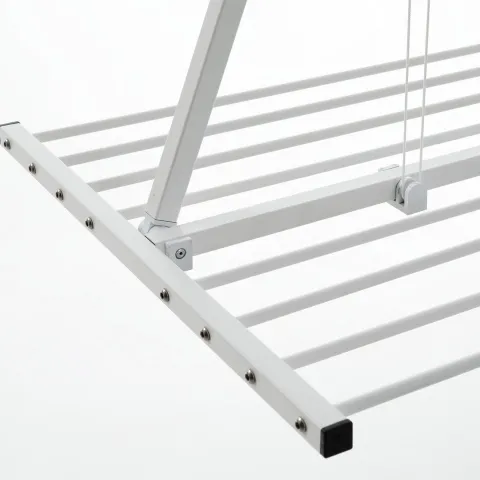 Decken-Wäscheständer Foxydry Mini 152 cm aus Aluminium – seilzugbetrieben, platzsparend, Trockenlänge 11.5 m