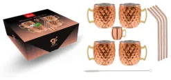 Diamond Moscow Mule Becher Set Kupfer