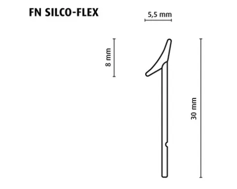 Dichtprofil silco-flex weiß Länge: 4200 mm
