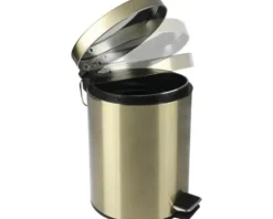 Differnz Treteimer mit Absenkautomatik 5L matt gold