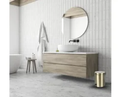 Differnz Treteimer mit Absenkautomatik 5L matt gold