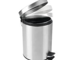 Differnz Treteimer mit Absenkautomatik 5L matt chrom