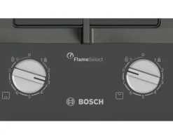 Domino Gaskochfeld Bosch 36 x 52,7 cm 2 Gasbrenner Glaskeramik-Oberfläche schwarz PRB3A6I40
