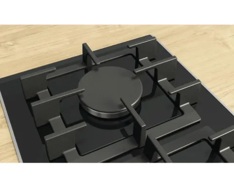 Domino Gaskochfeld Bosch 36 x 52,7 cm 2 Gasbrenner Glaskeramik-Oberfläche schwarz PRB3A6I40