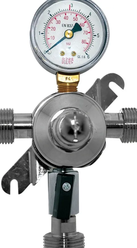 Druckminderer, Zwischendruckregler für CO2, N2 und Mischgas (Bier) 3bar