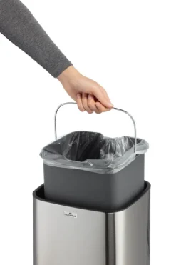 Durable 342123 Sensor Abfalleimer NO TOUCH, mit Inneneimer, 12 Liter, silber