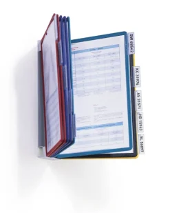 Durable 556700 Sichttafelsystem (Vario Wall 10, mit 10 Sichttafeln A4) mehrfarbig