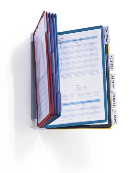 Durable 556700 Sichttafelsystem (Vario Wall 10, mit 10 Sichttafeln A4) mehrfarbig