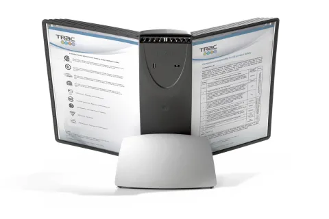 Durable 585501 Tisch-Sichttafelsystem Sherpa Style Table 10, mit 10 Sichttafeln A4, schwarz