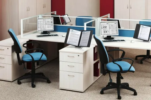 Durable 585501 Tisch-Sichttafelsystem Sherpa Style Table 10, mit 10 Sichttafeln A4, schwarz
