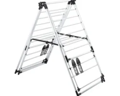 EASYmaxx Wäscheständer mit Kleiderstange schwarz 16443