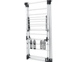 EASYmaxx Wäscheständer mit Kleiderstange schwarz 16443