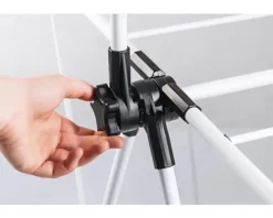 EASYmaxx Wäscheständer mit Kleiderstange schwarz 16443