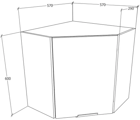 Eckschrank Küchenschrank Hängeschrank Küche Fasola