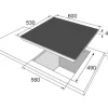 Edelstahl Kochmulde Amica 60 x 53 cm 4 Kochzonen KME 13139 E