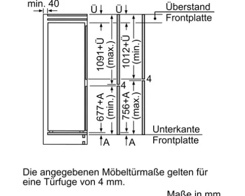 Einbau-Kühl- und Gefrierkombination Bosch KIN86VSE0 BxHxT 54.1 x 177.2 x 54.8 cm Kühlteil 184 l Gefrierteil 76 l