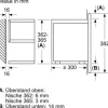 Einbau Mikrowelle Bosch BER7321B1 BxHxT 59,4 x 38,2 x 31,8 cm