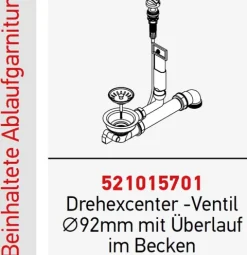 Einbauspüle 100x50cm Küchenspüle Athena Plus 60cm Unterschrank großes Spülbecken