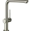 Einhebel Küchenarmatur hansgrohe Talis M54 edelstahl gebürstet 72840800