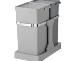 EKO Einbaumülleimer Deco Anzahl Fächer 2 20 Liter 15 Liter grau