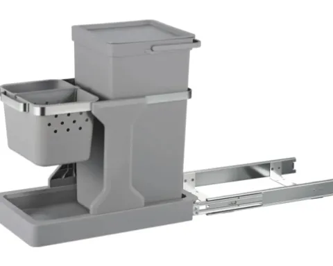 EKO Einbaumülleimer Deco Anzahl Fächer 2 20 Liter 4 Liter grau