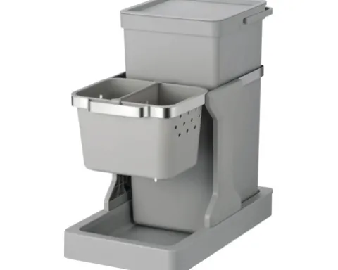 EKO Einbaumülleimer Deco Anzahl Fächer 2 20 Liter 4 Liter grau