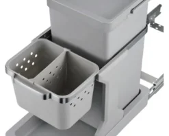 EKO Einbaumülleimer Deco Anzahl Fächer 2 20 Liter 4 Liter grau
