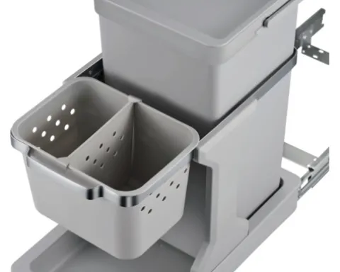EKO Einbaumülleimer Deco Anzahl Fächer 2 20 Liter 4 Liter grau