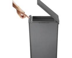 EKO Mülleimer mit Klappdeckel Morandi Touch Bin 20 l grau