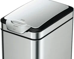 EKO Mülleimer mit Klappdeckel Tina Touch 30 l silber matt