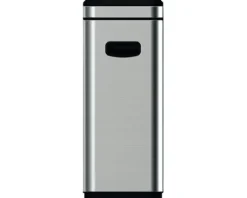 EKO Mülleimer mit Klappdeckel Tina Touch 30 l silber matt