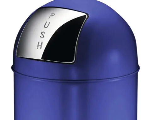 EKO Mülleimer mit Pushdeckel Pushcan 40 l blau