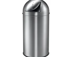 EKO Mülleimer mit Pushdeckel Pushcan 40 l edelstahl